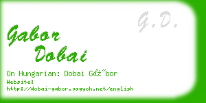 gabor dobai business card